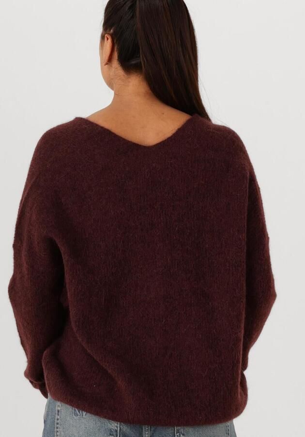 MOS MOSH Dames Truien & Vesten Mmthora V-neck Knit Bordeaux - Foto 2