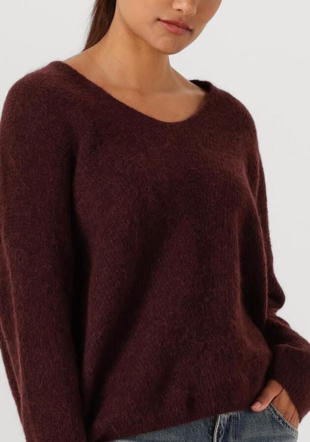 MOS MOSH Dames Truien & Vesten Mmthora V-neck Knit Bordeaux - Foto 3