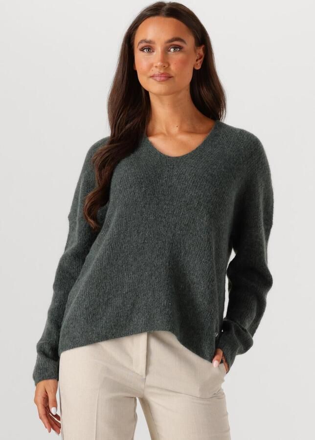 MOS MOSH Dames Truien & Vesten Mmthora V-neck Knit Groen - Foto 4