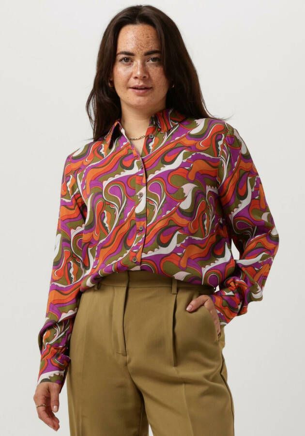 MOS MOSH Vivid Viola Overhemd met Lange Mouwen Multicolor Dames