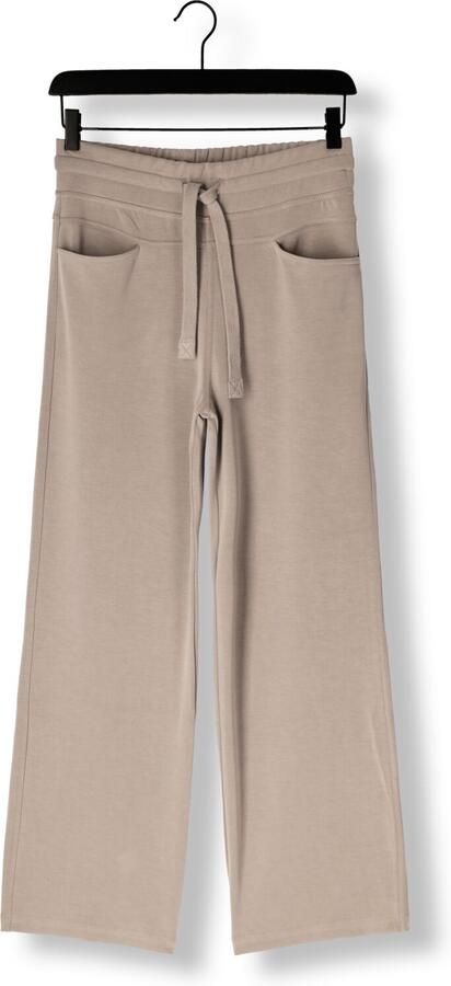 Moscow wide leg high waist casual broek taupe - Foto 3