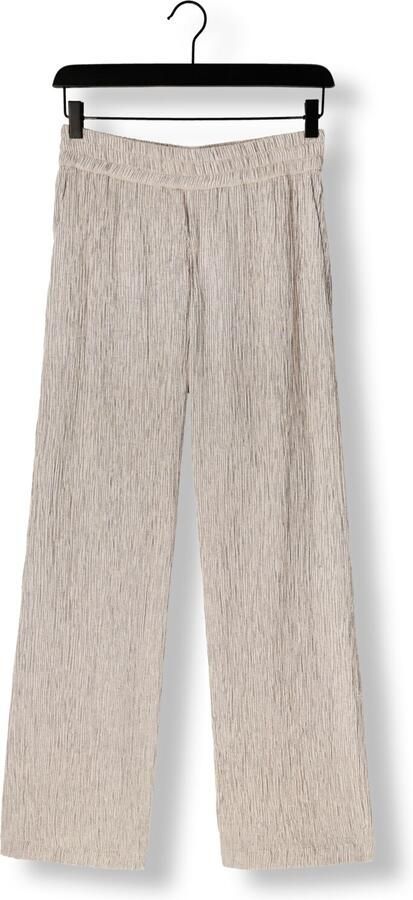 Moscow wide leg regular waist gestreepte pantalon zwart - Foto 4
