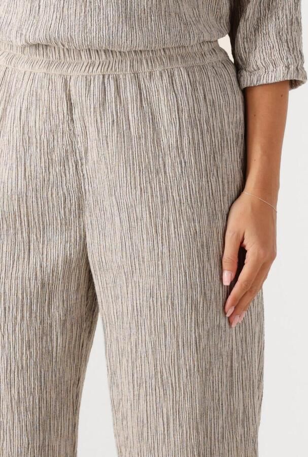 Moscow wide leg regular waist gestreepte pantalon zwart - Foto 3