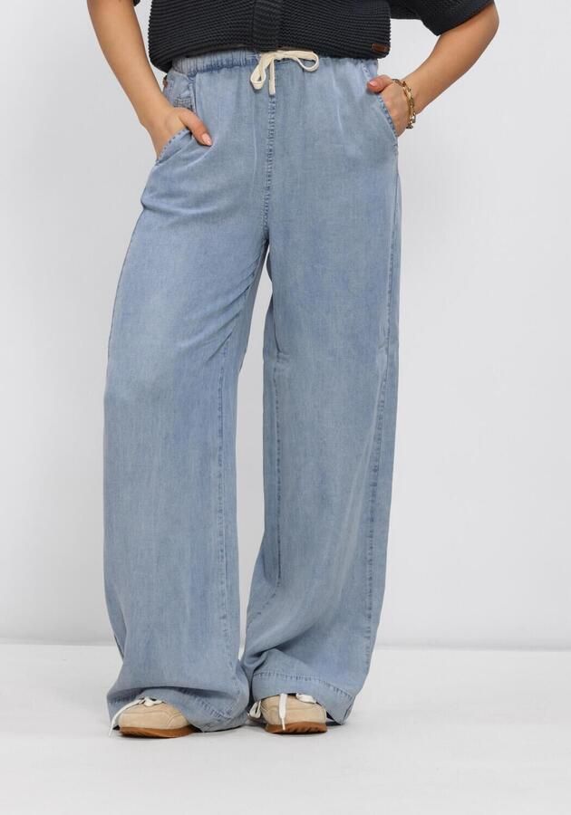 Moscow wide leg regular waist pantalon blauw
