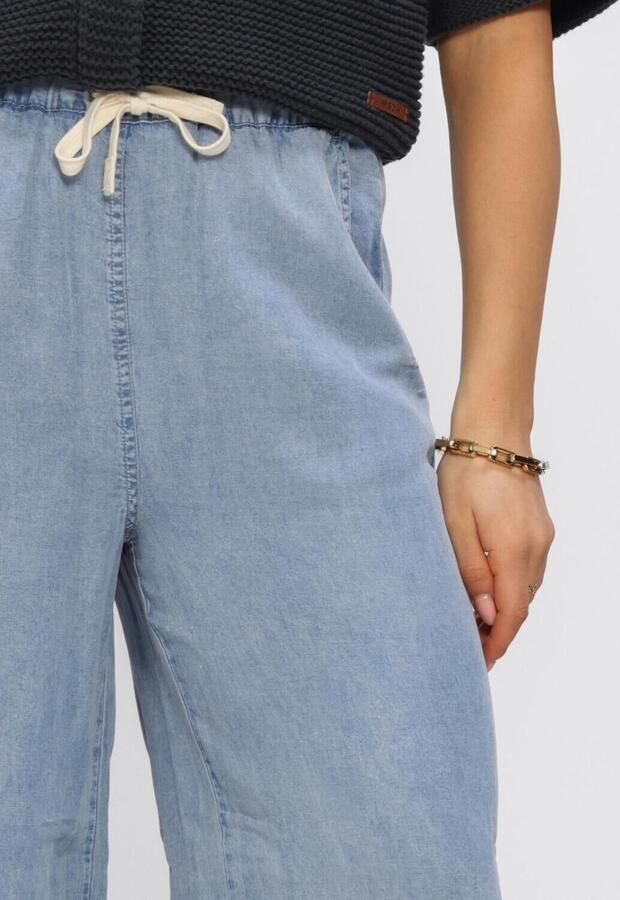 Moscow wide leg regular waist pantalon blauw - Foto 3