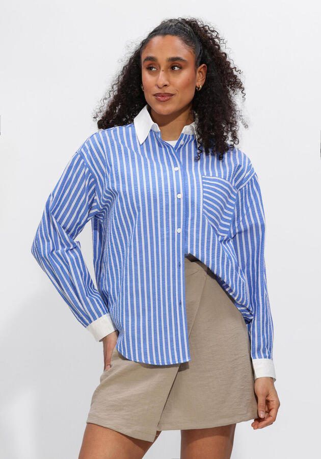 MOVES Dames Blouses Rhonie Shirt 4626 Blauw