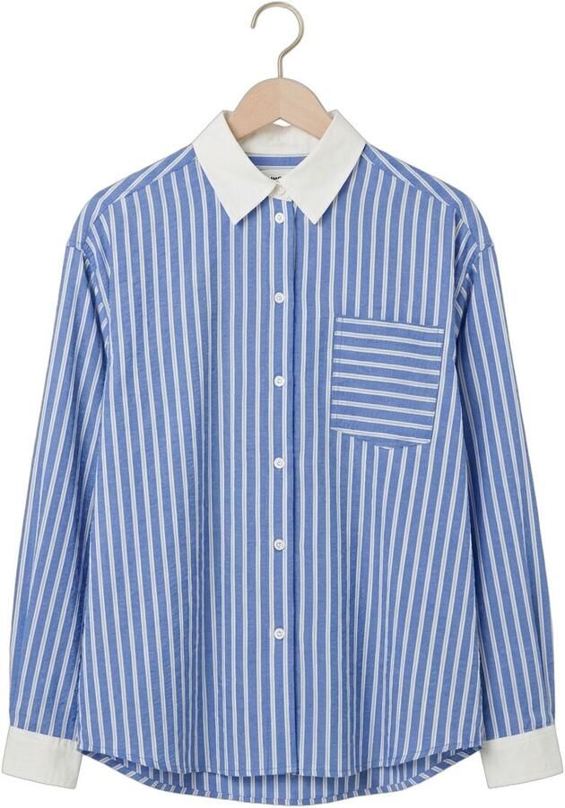 MOVES Dames Blouses Rhonie Shirt 4626 Blauw - Foto 2