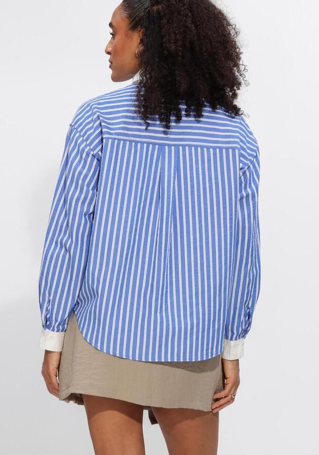 MOVES Dames Blouses Rhonie Shirt 4626 Blauw - Foto 3