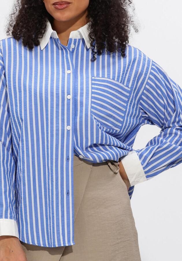 MOVES Dames Blouses Rhonie Shirt 4626 Blauw - Foto 4