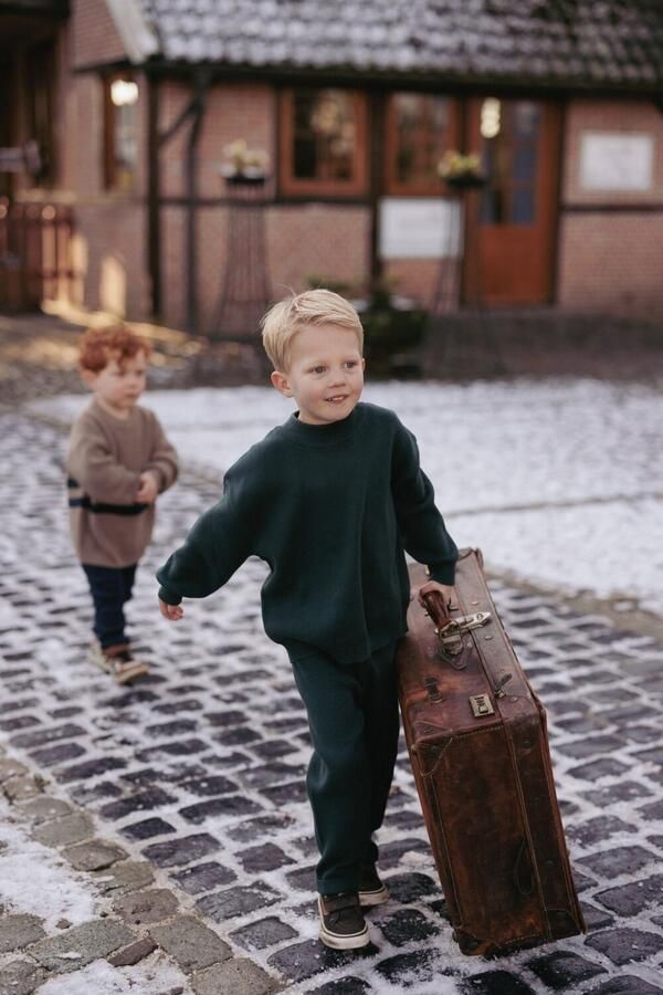 MR. LOUTRE Jongens Truien & Vesten Oskar Donkergroen - Foto 2