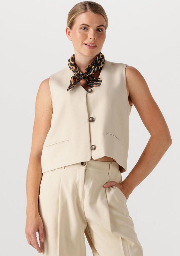 MSCH COPENHAGEN Dames Blazers Mschrosina Michelle Short Waistcoat Beige - Foto 4