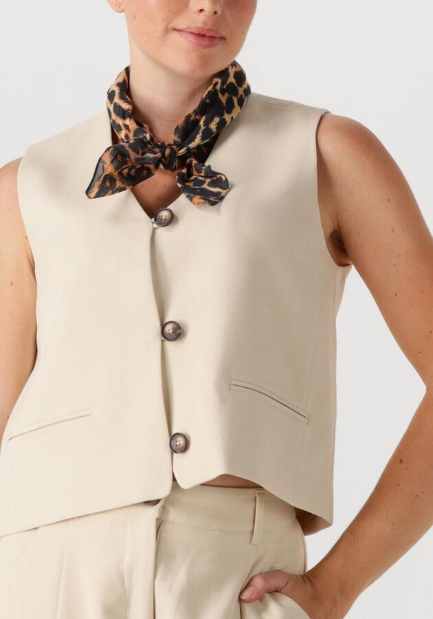 MSCH COPENHAGEN Dames Blazers Mschrosina Michelle Short Waistcoat Beige - Foto 3