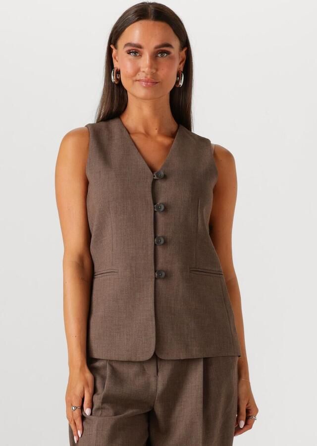 MSCH COPENHAGEN Dames Blazers Mschrosina Michelle Waistcoat Bruin - Foto 4