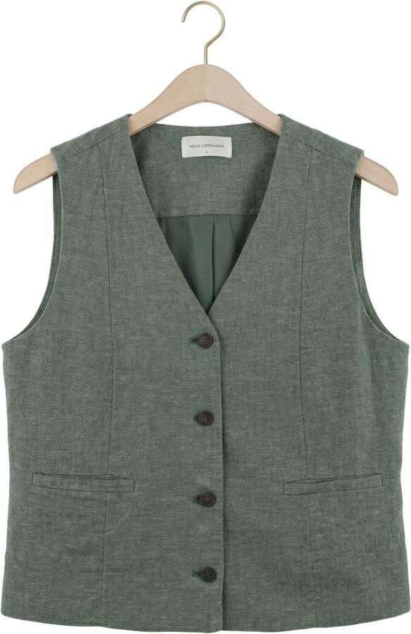 MSCH COPENHAGEN Dames Blazers Mschviana Ginia V Neck Waistcoat Groen - Foto 4