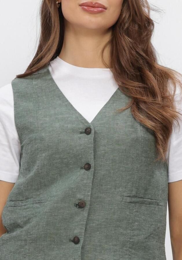 MSCH COPENHAGEN Dames Blazers Mschviana Ginia V Neck Waistcoat Groen - Foto 3