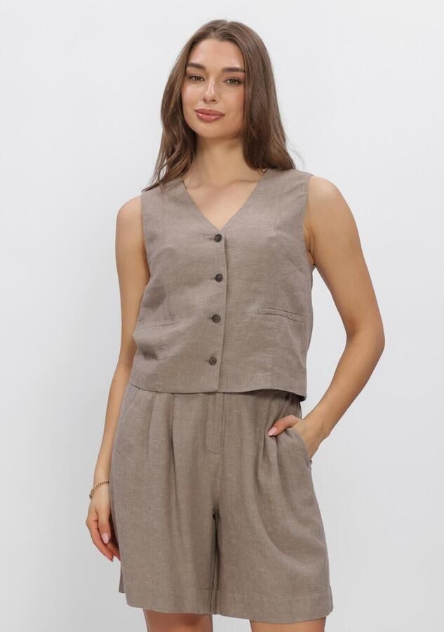 MSCH COPENHAGEN Dames Blazers Mschviana Ginia V Neck Waistcoat Zand