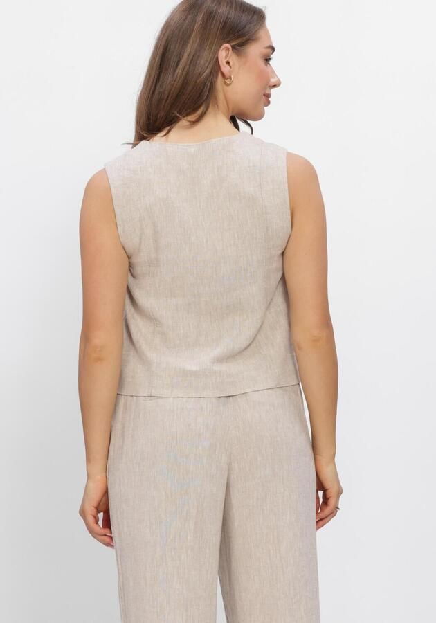 MSCH Copenhagen Bodywarmer van linnenmix met strookzakken model 'Viana Ginia' - Foto 2