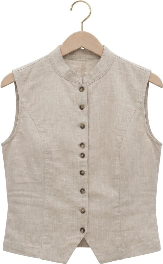 MSCH COPENHAGEN Dames Blazers Mschviana Ginia Waistcoat Beige - Foto 4