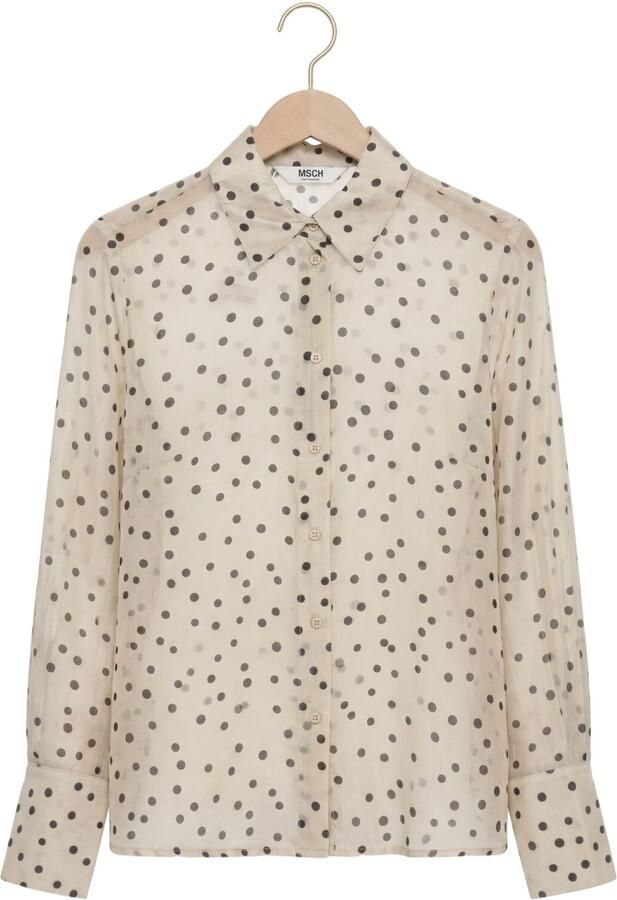 MSCH COPENHAGEN Dames Blouses Mschdorothea Faustina Shirt Aop Zand - Foto 4