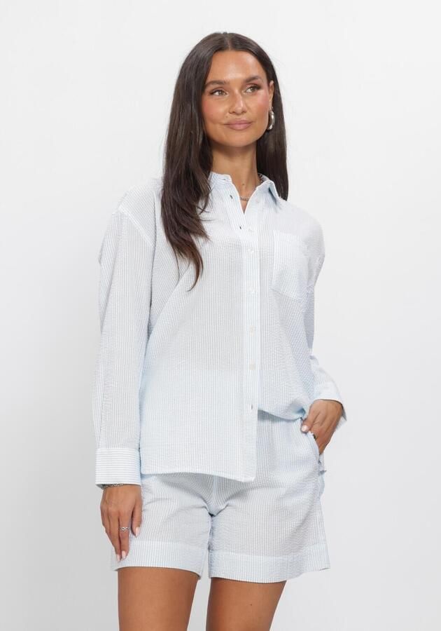 MSCH COPENHAGEN Dames Blouses Mschfelicity Shirt Stp Lichtblauw