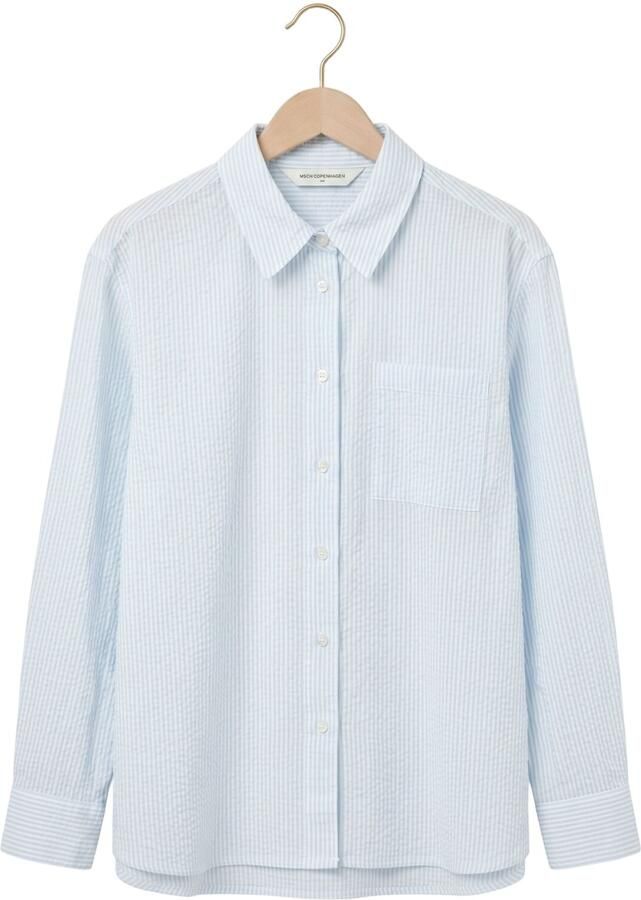 MSCH COPENHAGEN Dames Blouses Mschfelicity Shirt Stp Lichtblauw - Foto 2