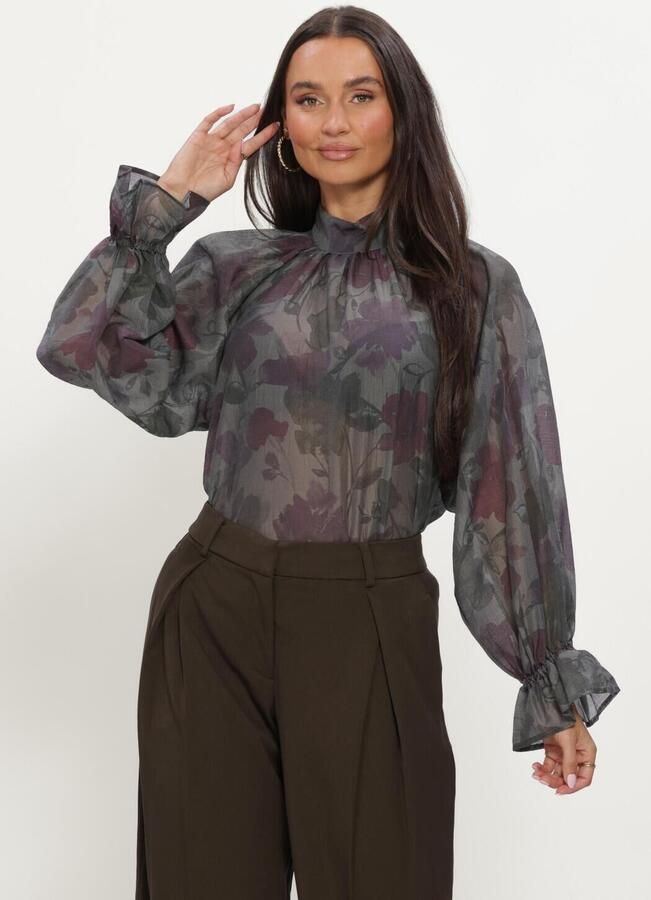 MSCH Copenhagen Regular fit blouse met opstaande kraag model 'Jaquelina'