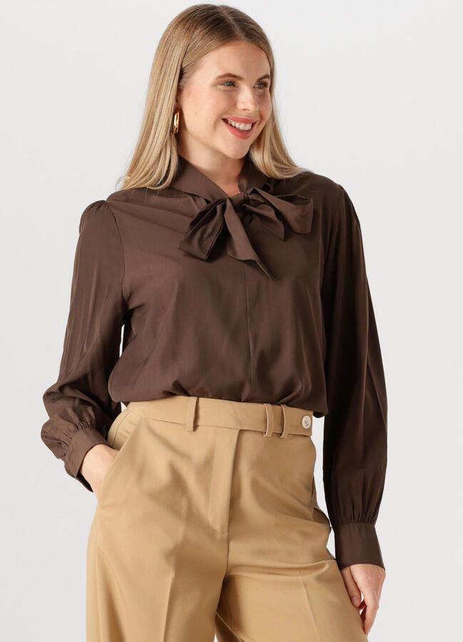 MSCH COPENHAGEN Dames Blouses Mschjuliana Tie Top Bruin - Foto 4