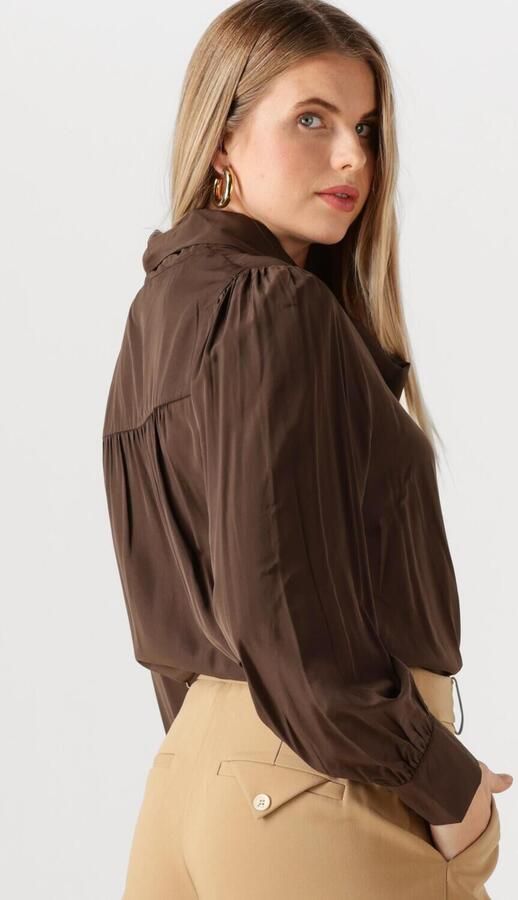 MSCH COPENHAGEN Dames Blouses Mschjuliana Tie Top Bruin - Foto 3