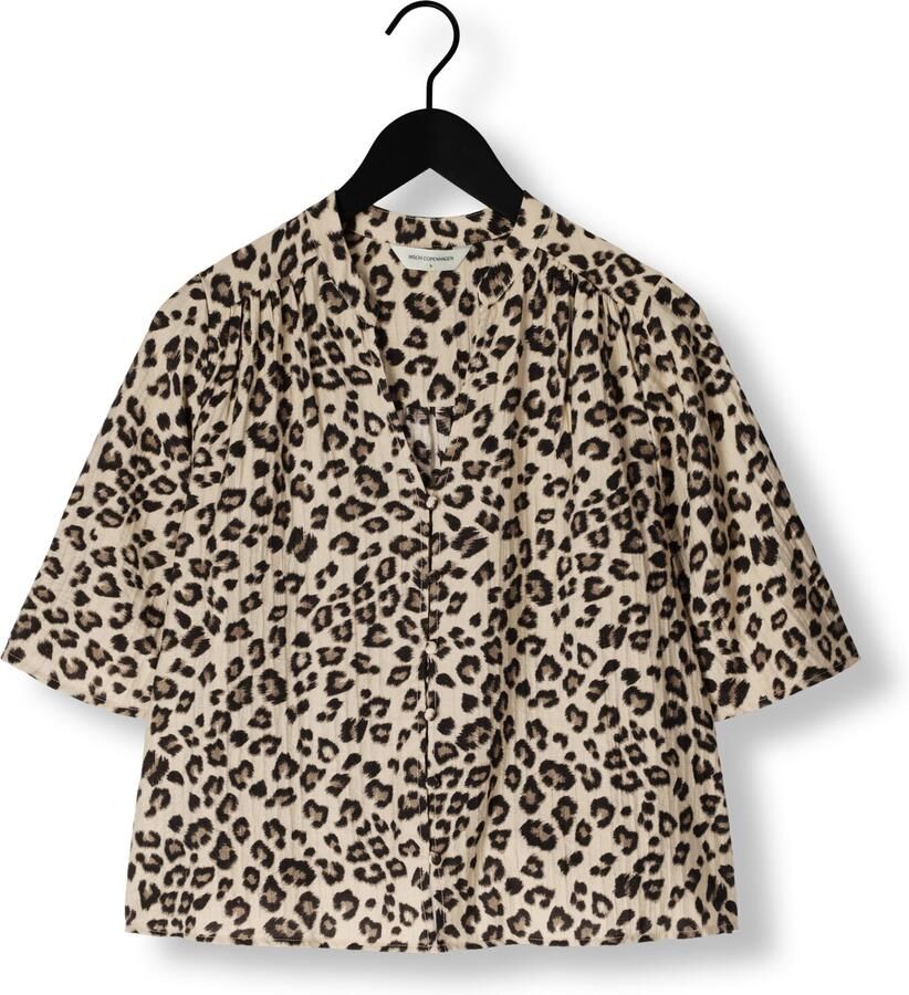 MSCH COPENHAGEN Dames Blouses Mschkalani Vlora 2 4 Shirt Aop Bruin - Foto 4