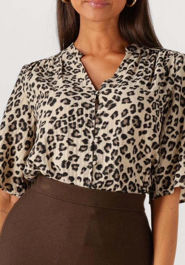 MSCH COPENHAGEN Dames Blouses Mschkalani Vlora 2 4 Shirt Aop Bruin - Foto 3