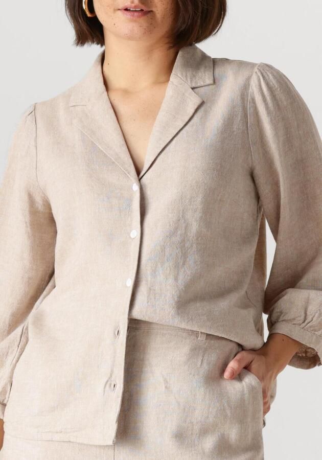 MSCH Copenhagen Relaxed fit linnen blouse met resortkraag model 'Pennie Ginia' - Foto 2