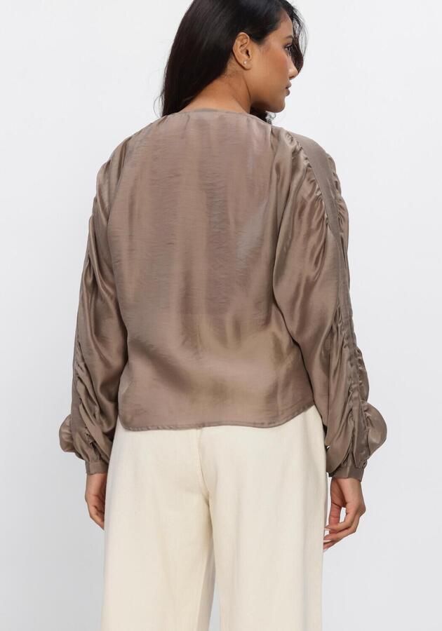 MSCH COPENHAGEN Dames Blouses Mschramona Rikkelia Volume Shirt Taupe - Foto 3