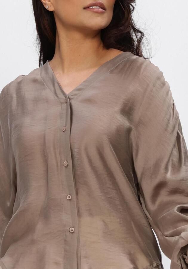 MSCH COPENHAGEN Dames Blouses Mschramona Rikkelia Volume Shirt Taupe - Foto 4