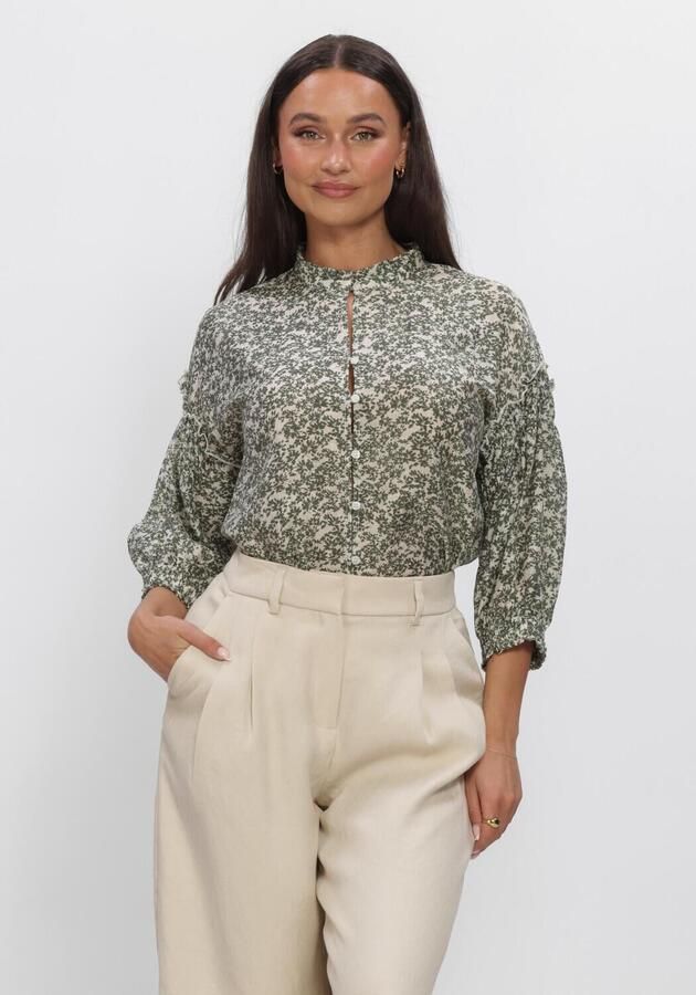 MSCH COPENHAGEN Dames Blouses Mschseraphina 3 4 Shirt Aop Groen