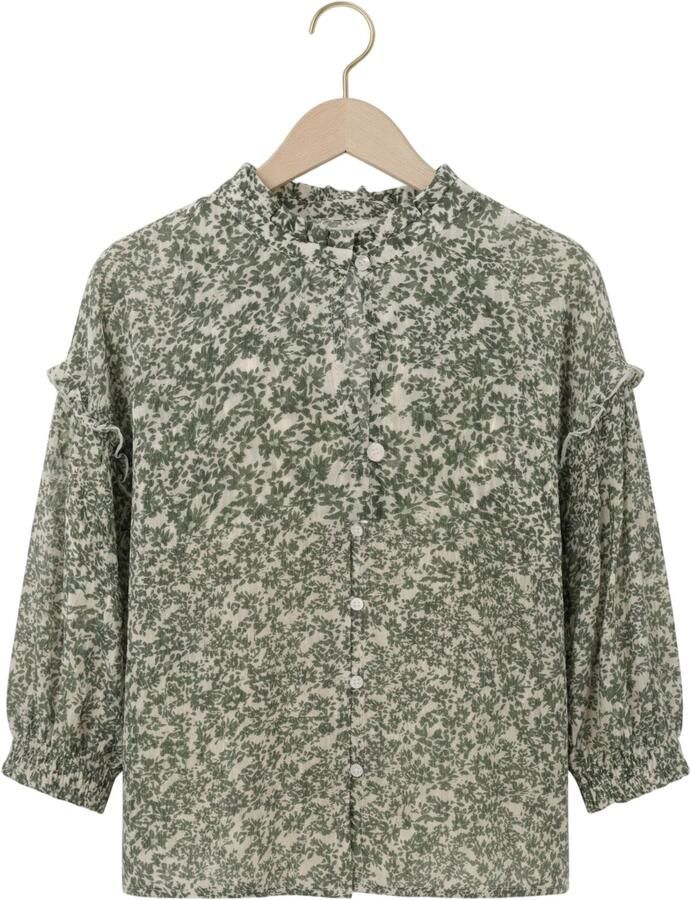 MSCH COPENHAGEN Dames Blouses Mschseraphina 3 4 Shirt Aop Groen - Foto 2
