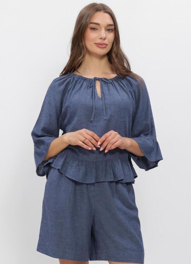 MSCH COPENHAGEN Dames Blouses Mschviana Ginia 2 4 Top Blauw
