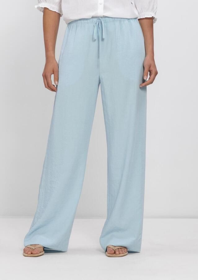 MSCH Copenhagen straight fit broek van viscosemix model 'Daria'