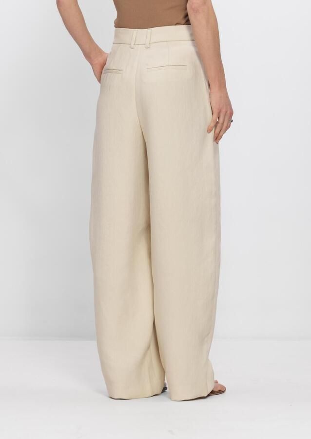 MSCH Copenhagen Wide leg broek met biezen model 'Esteriane' - Foto 2
