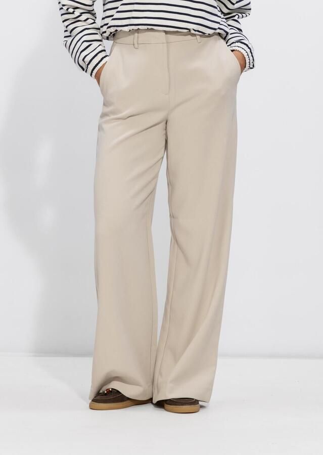 MSCH COPENHAGEN Dames Broeken Mschmacy Michelle Hw Wide Pants Regular Beige
