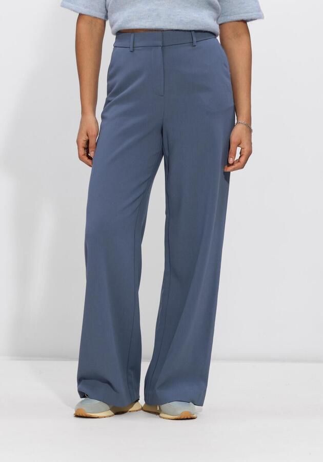 MSCH COPENHAGEN Dames Broeken Mschmacy Michelle Hw Wide Pants Regular Blauw
