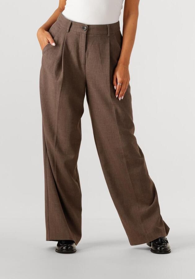 MSCH Copenhagen High waist stoffen broek met wijde pijpen model 'Rosina Michelle' - Foto 4