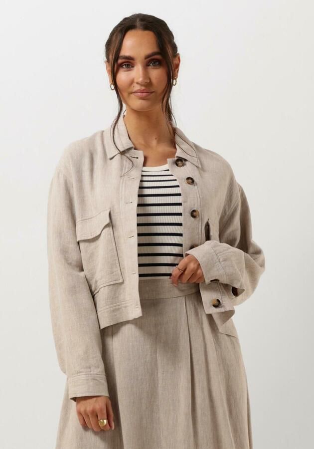 MSCH Copenhagen Linnen jack met opgestikte klepzakken model 'Jovene Ginia' - Foto 4