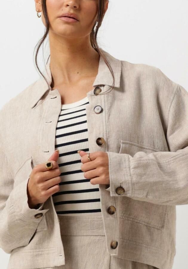 MSCH Copenhagen Linnen jack met opgestikte klepzakken model 'Jovene Ginia' - Foto 3