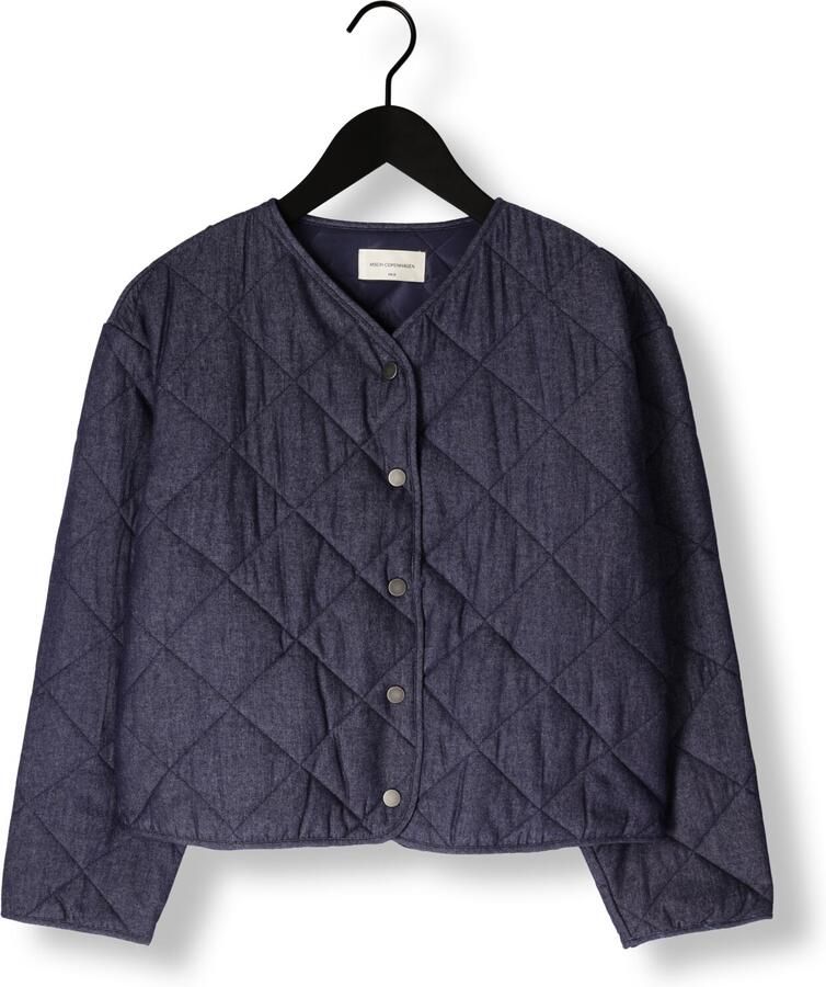 Moss copenhagen Blauwe Denim Gewatteerde Lysandra Jas Blue Dames
