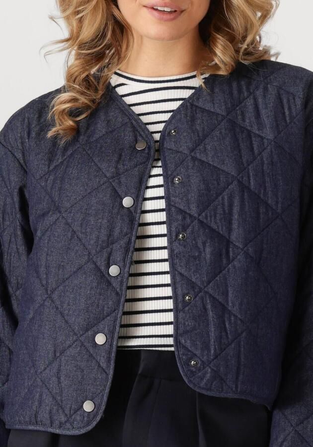Moss copenhagen Blauwe Denim Gewatteerde Lysandra Jas Blue Dames - Foto 3