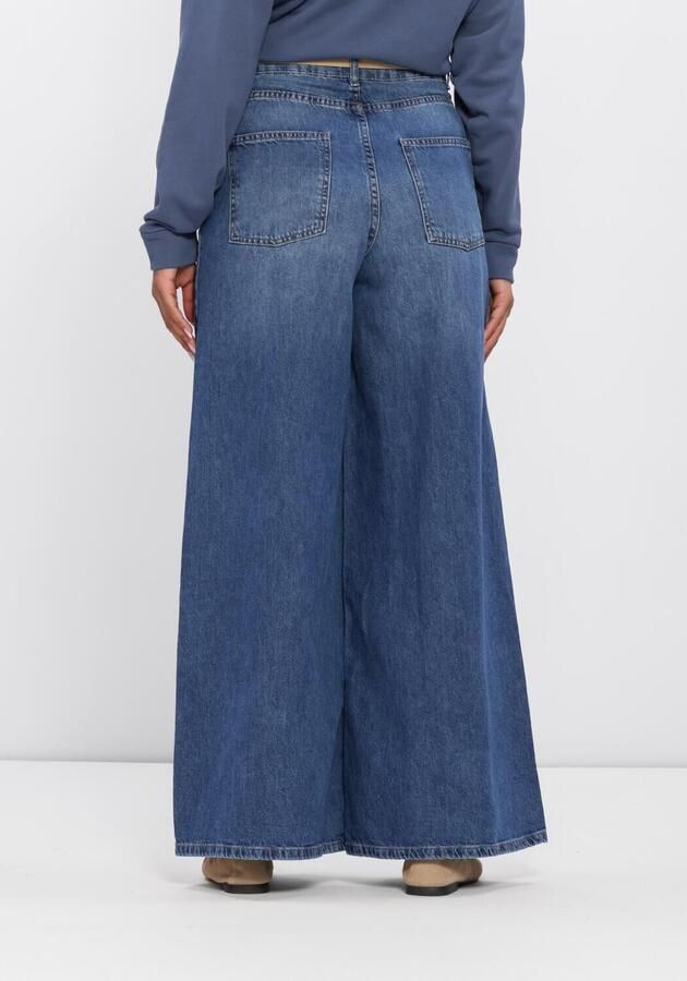 MSCH Copenhagen Alena Pants high waist wide leg jeans medium blue denim - Foto 2
