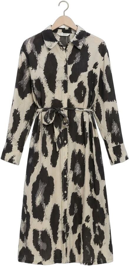 MSCH COPENHAGEN Dames Jurken Mschkaralie Jusia Shirt Dress Aop Beige - Foto 4
