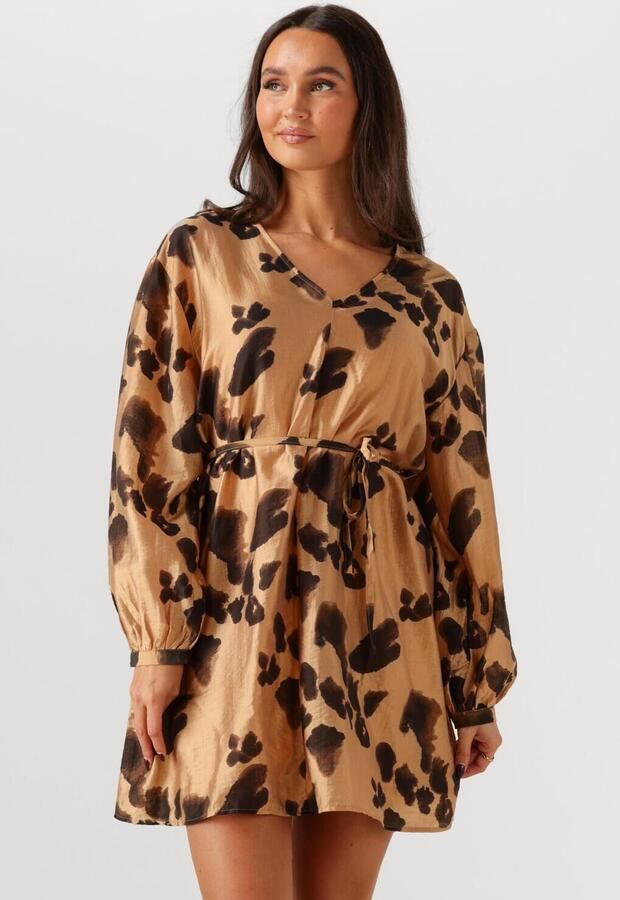 MSCH COPENHAGEN Dames Jurken Mschnilla Romina Short Dress Aop Camel - Foto 4