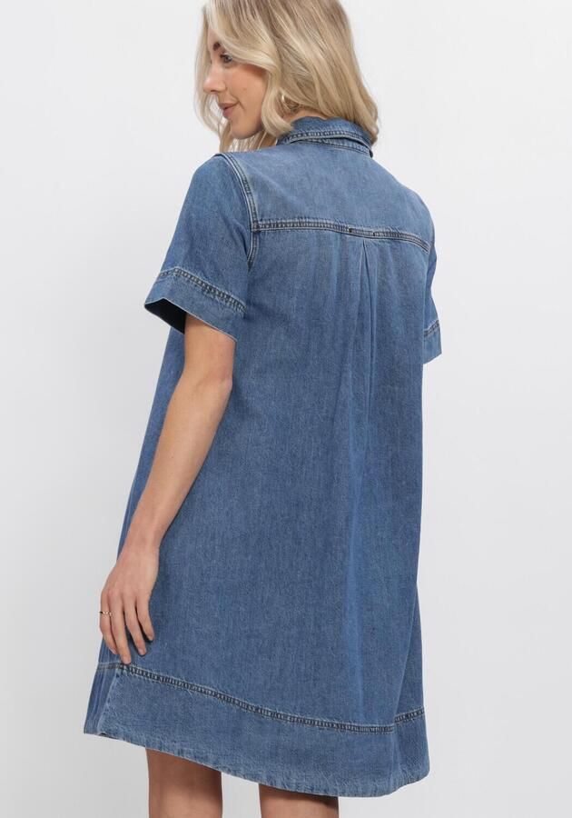 MSCH Copenhagen Knie-lange denimjurk met drukknoopsluiting model 'Turo Alena' - Foto 2
