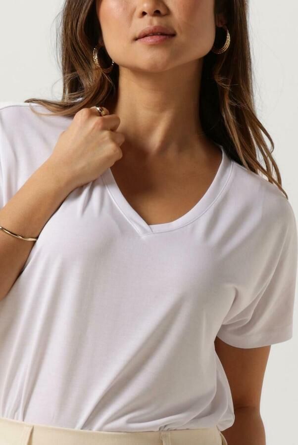 MSCH COPENHAGEN Dames Tops & T-shirts Mschfenya Modal V Neck Tee Ecru - Foto 3